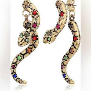 Betsey Johnson Snake Front Back Earrings